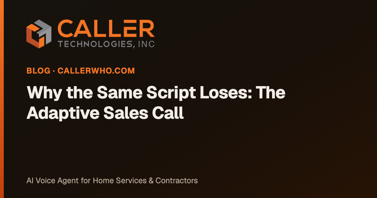 Why the Same Script Loses: Age, Occupation, and the Adaptive Sales Call
