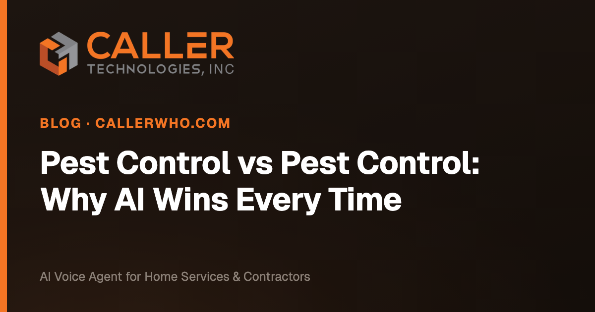 Pest Control vs Pest Control: Why AI Wins Every Time